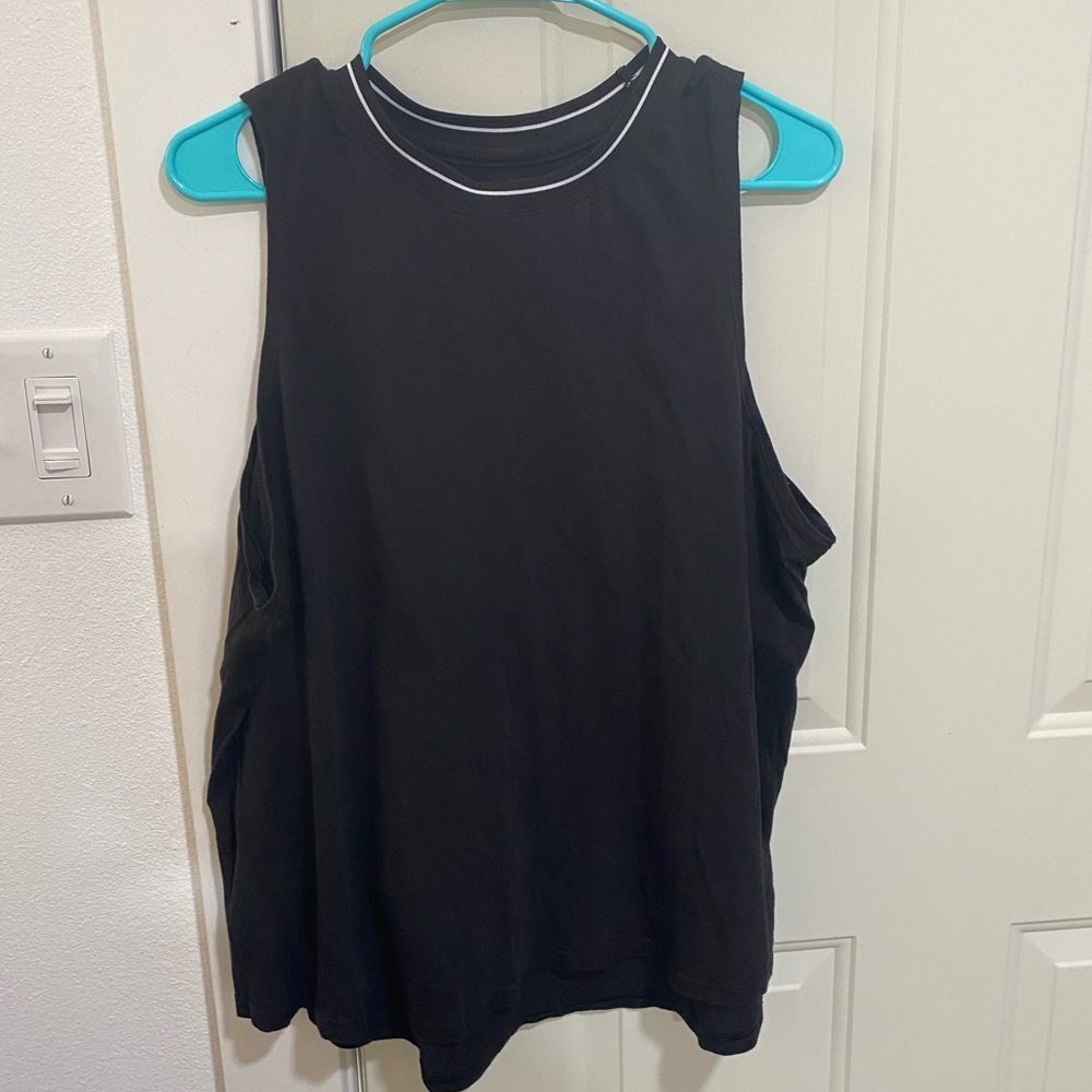 Black Athletic Tank Top - Plus Size